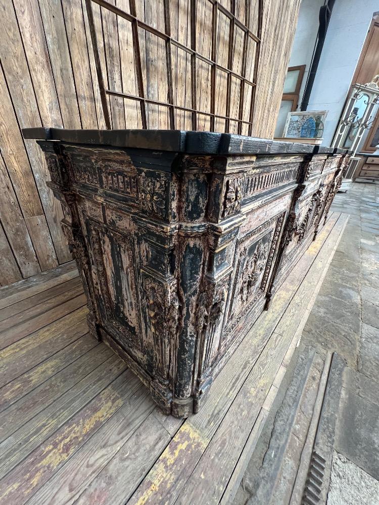 Large Louis XVI counter, late 19th century