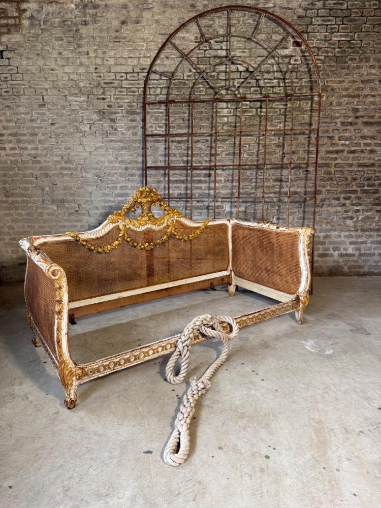 LARGE NAPOLEON III BENCH SEAT, 19TH CENTURY