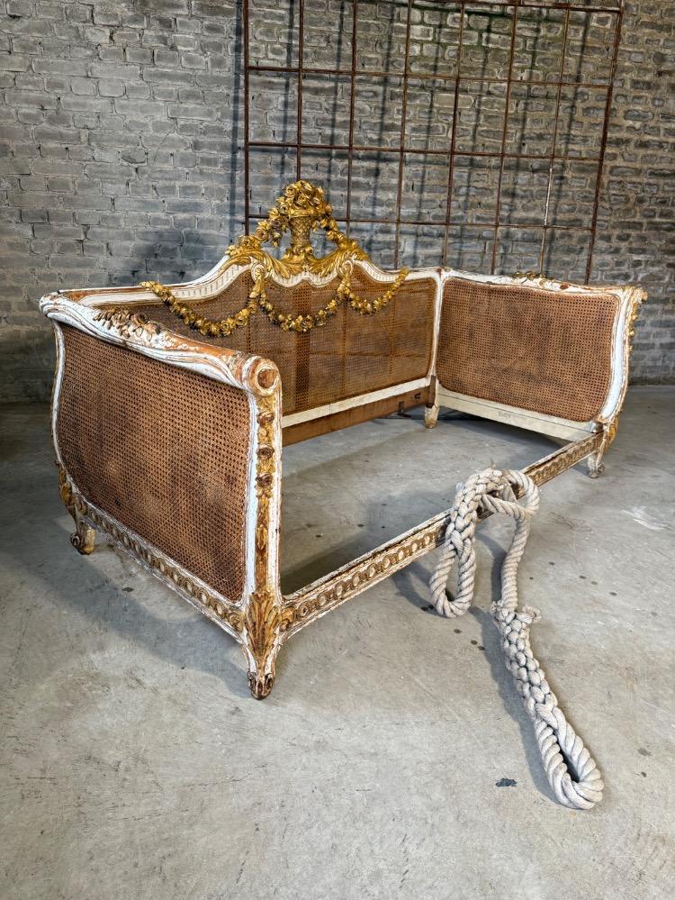 LARGE NAPOLEON III BENCH SEAT, 19TH CENTURY