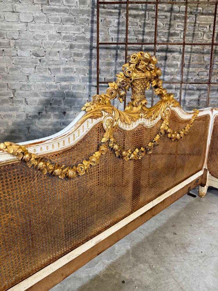 LARGE NAPOLEON III BENCH SEAT, 19TH CENTURY