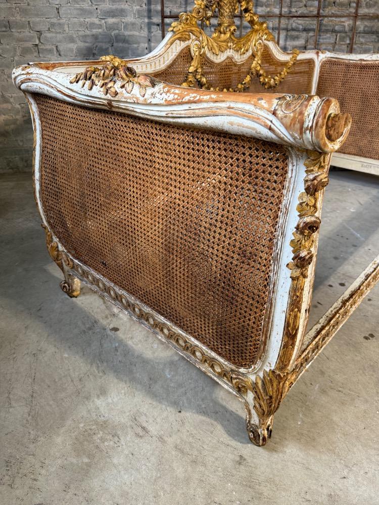 LARGE NAPOLEON III BENCH SEAT, 19TH CENTURY