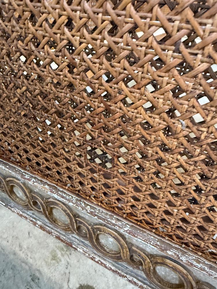 LARGE NAPOLEON III BENCH SEAT, 19TH CENTURY