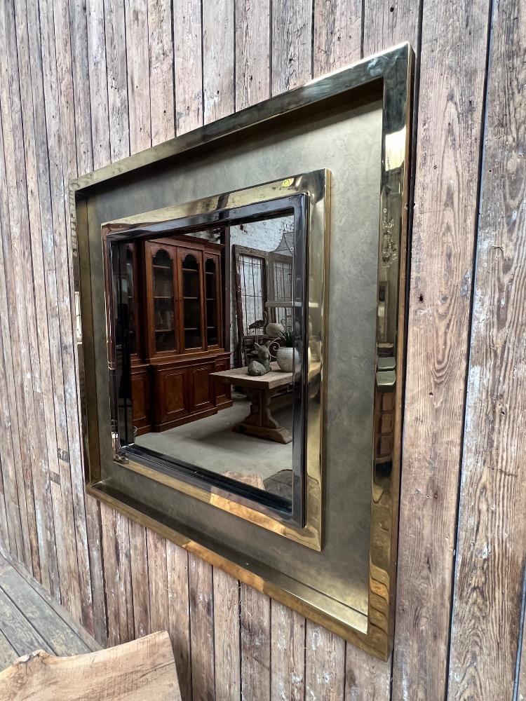 Large square mirror, late 20th century 