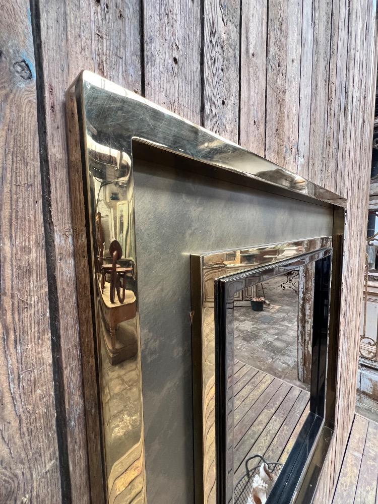 Large square mirror, late 20th century 