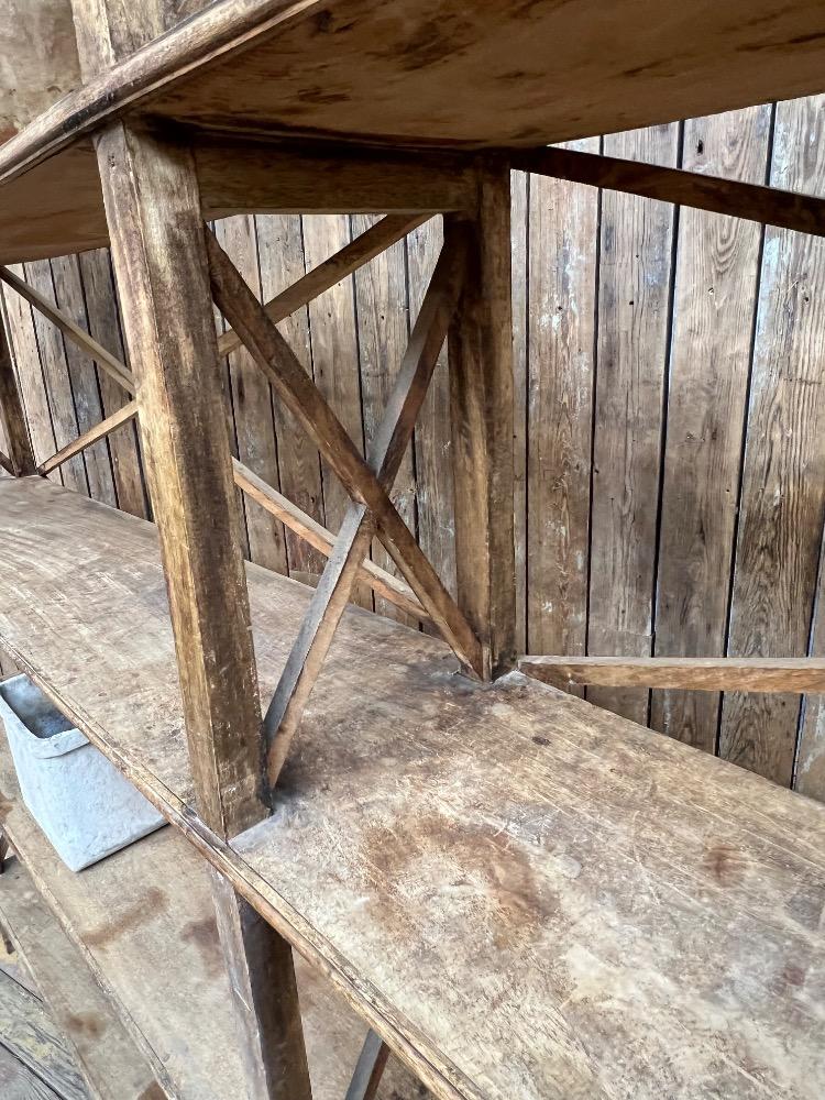 Large wooden shelf, mid 20th century 