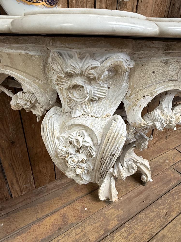 LOUIS XV STYLE CONSOLE, LATE 19TH CENTURY