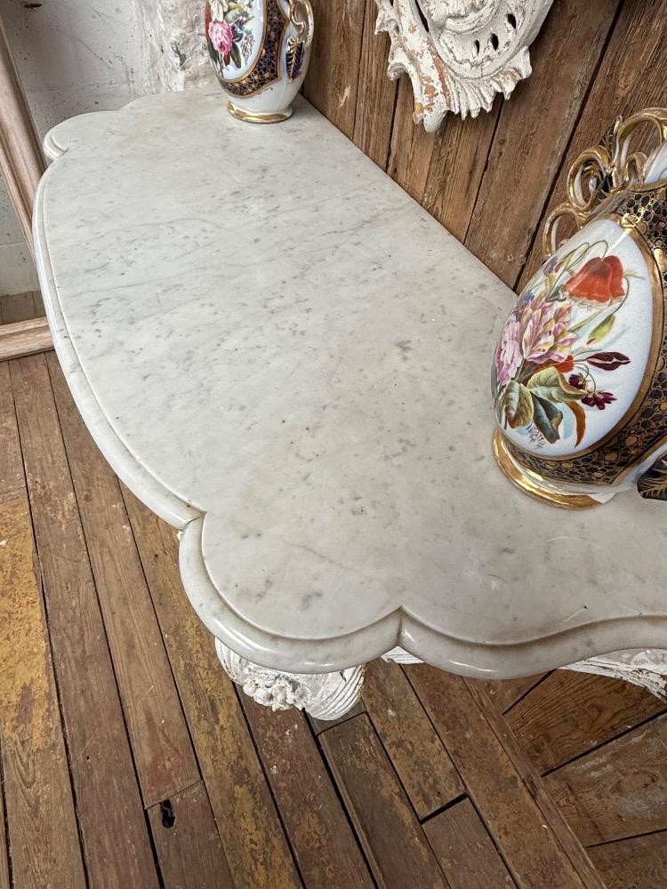 LOUIS XV STYLE CONSOLE, LATE 19TH CENTURY