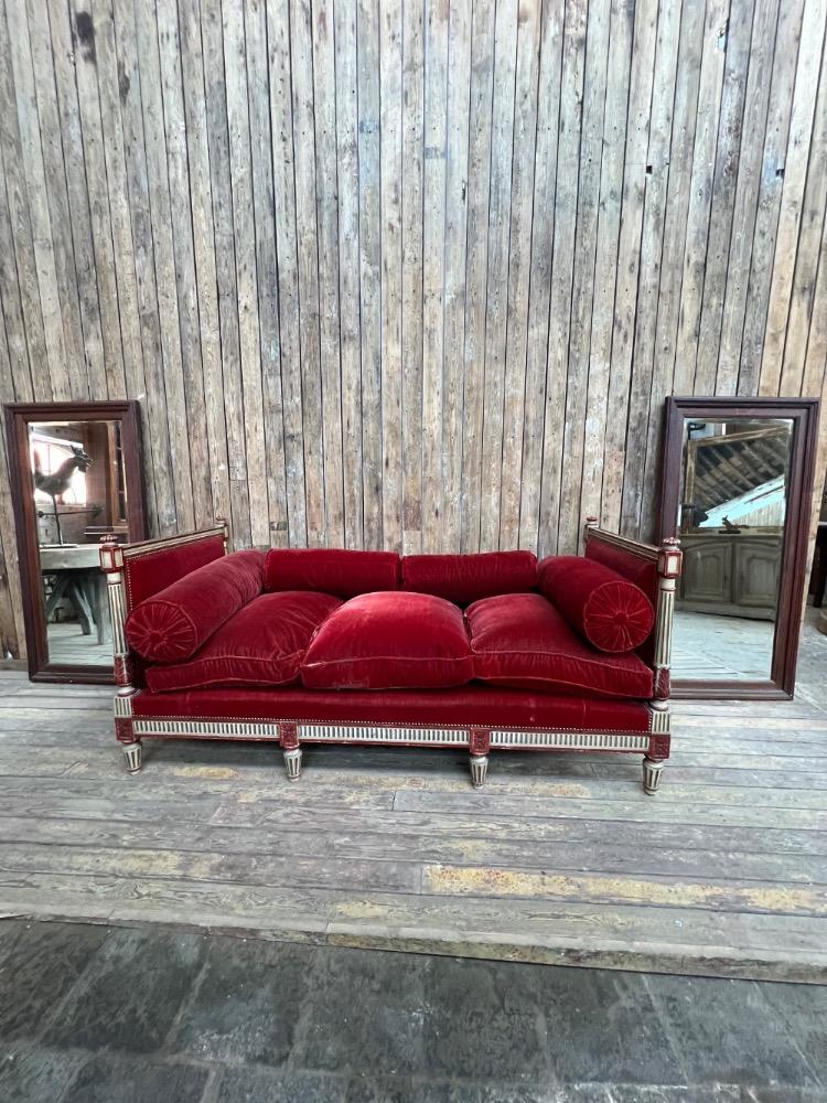 Louis XVI daybed, late 19th century 