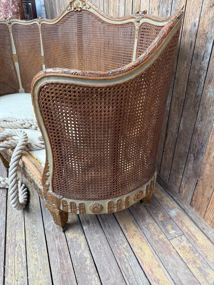 Louis XVI style alcove sofa, late 19th century 