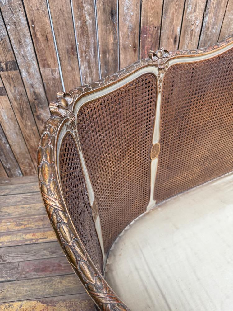 Louis XVI style alcove sofa, late 19th century 