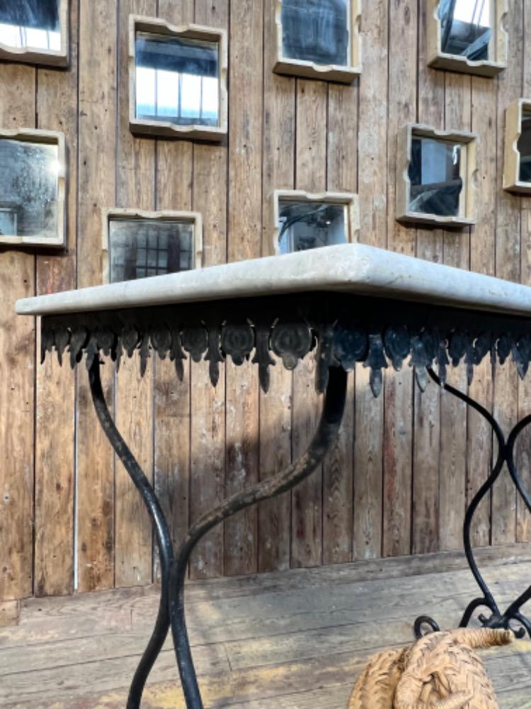 Metal store table, mid-20th century