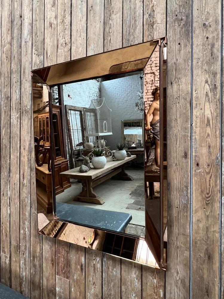 Modern mirror Jacques Adnet style, mid-20th century 