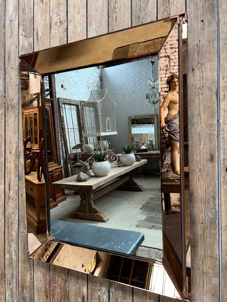 Modern mirror Jacques Adnet style, mid-20th century 
