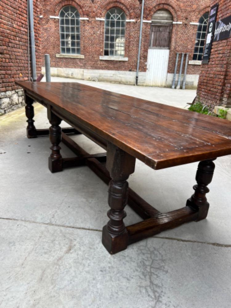 Oak community table, early 20th century