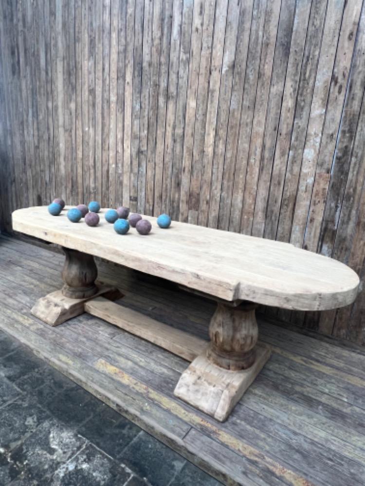 Oak community table, mid-20th century