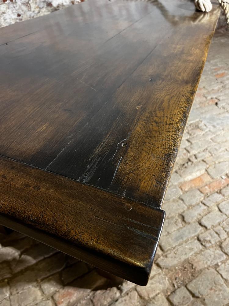 Oak community table, mid-20th century 