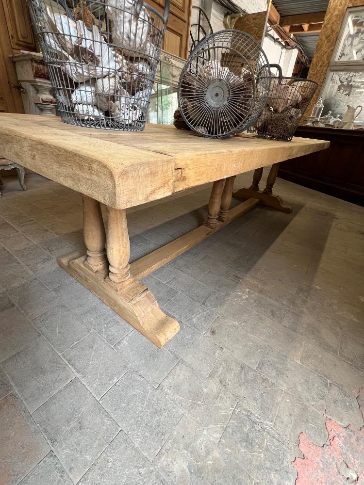 Oak community table, mid-20th century 
