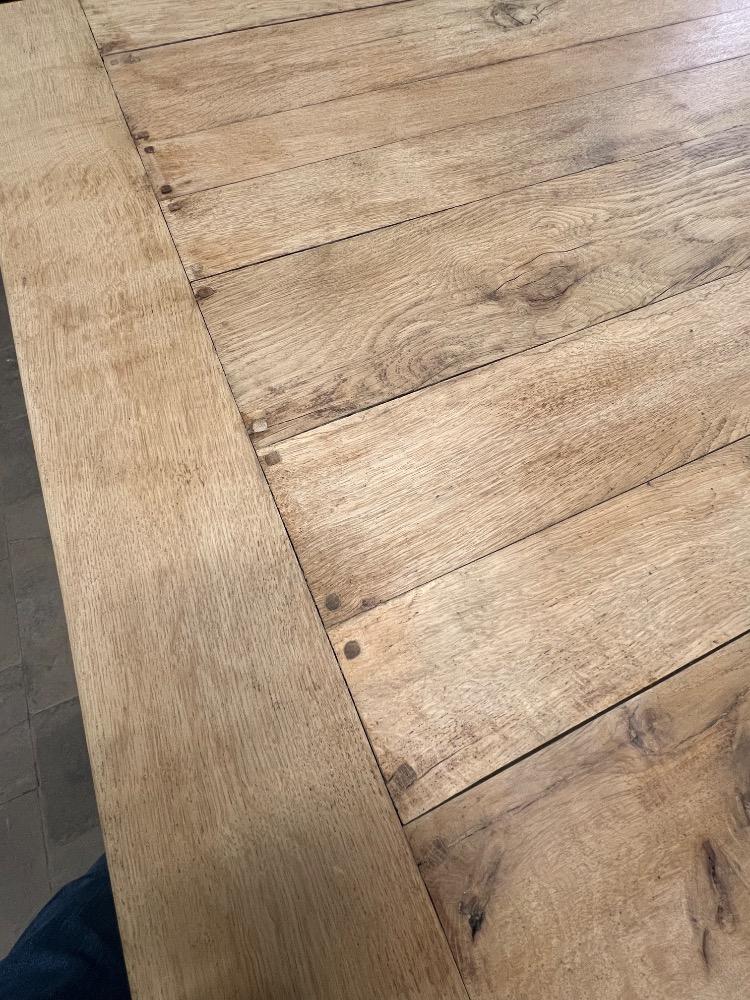 Oak community table, mid-20th century 