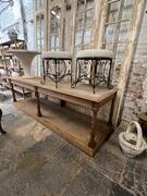 Oak shop table, early 20th century 