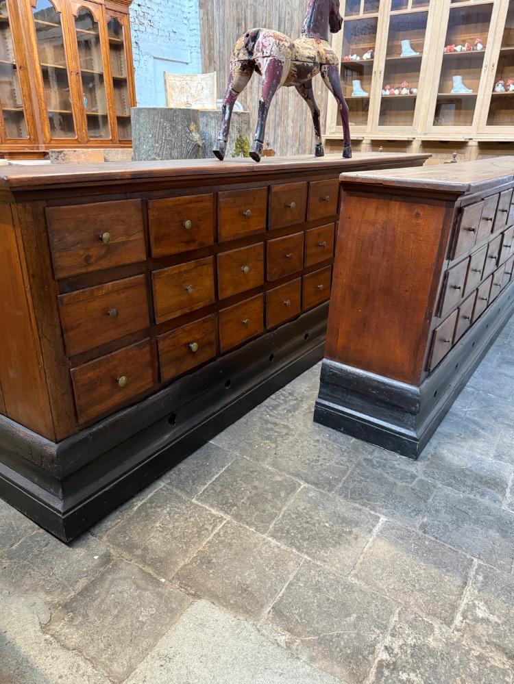 PAIR OF BANK OF DRAWERS, EARLY 19th CENTURY 