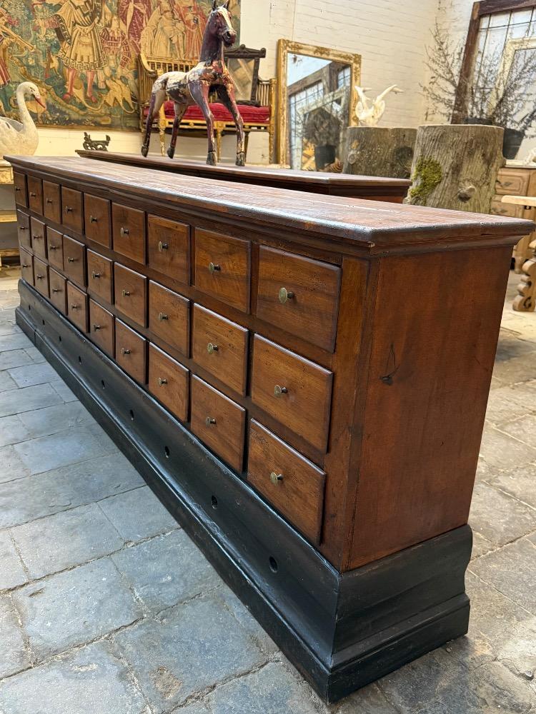 PAIR OF BANK OF DRAWERS, EARLY 19th CENTURY 
