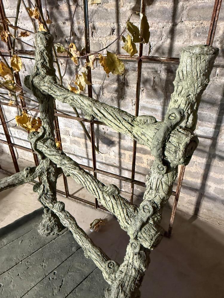 PAIR OF CONCRETE ARMCHAIRS, MID-20TH CENTURY