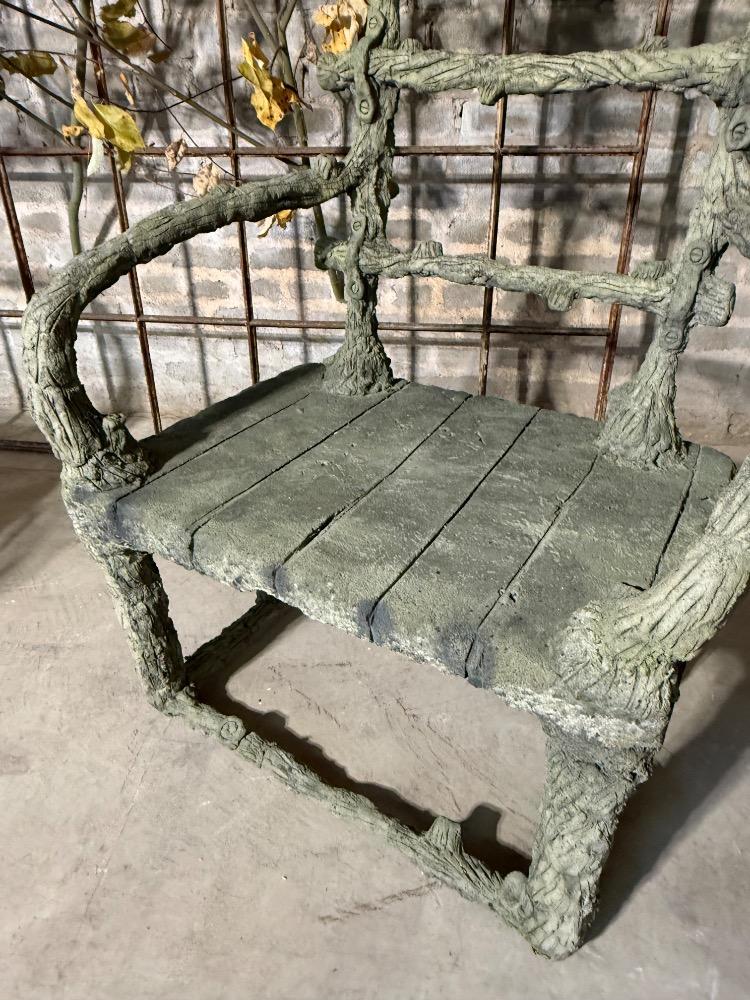 PAIR OF CONCRETE ARMCHAIRS, MID-20TH CENTURY