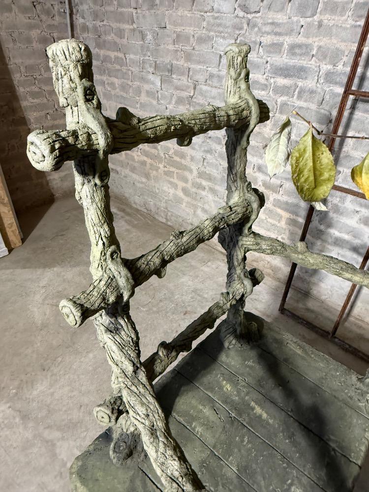 PAIR OF CONCRETE ARMCHAIRS, MID-20TH CENTURY