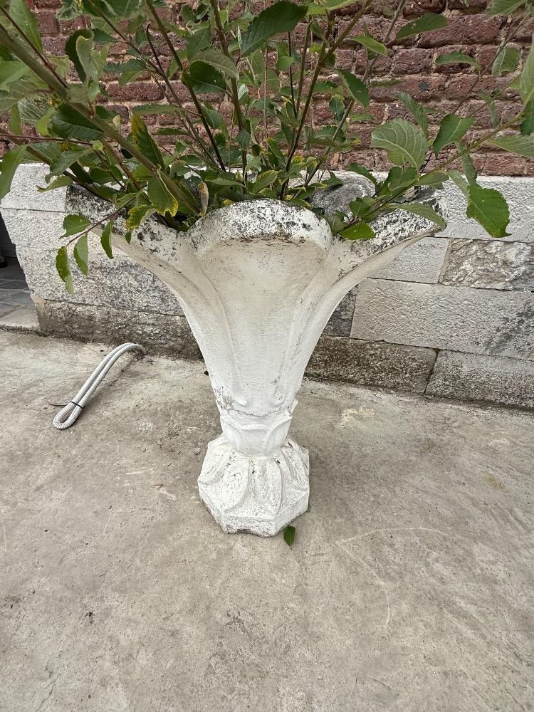 Pair of concrete garden vases, early 20th century