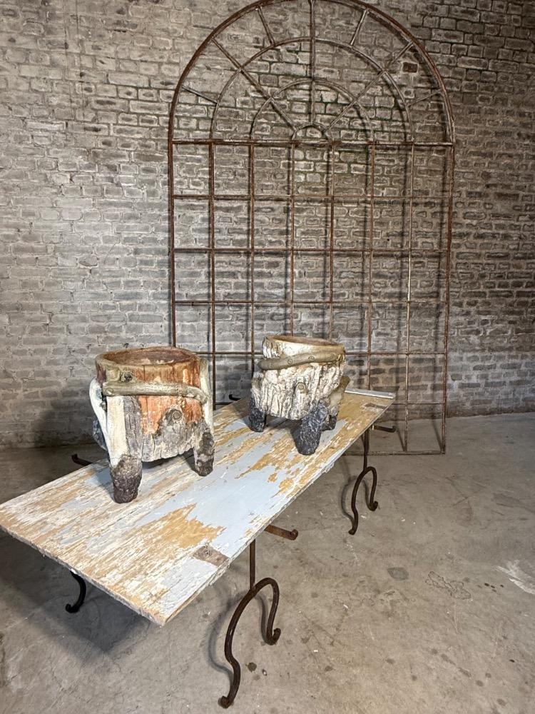 PAIR OF CONCRETE PLANTERS, EARLY 20TH CENTURY