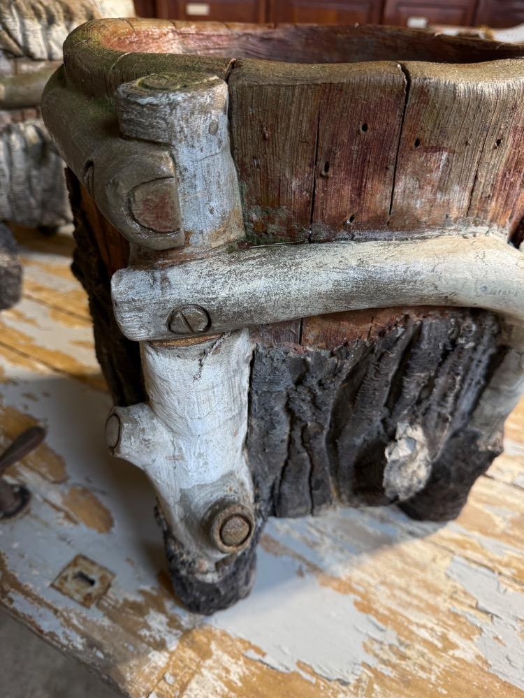 PAIR OF CONCRETE PLANTERS, EARLY 20TH CENTURY