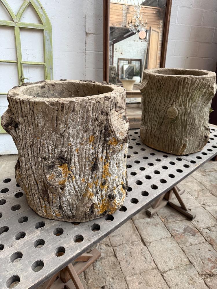 PAIR OF CONCRETE PLANTERS, EARLY 20TH CENTURY