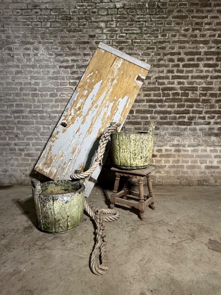 PAIR OF CONCRETE PLANTERS, MID-20TH CENTURY