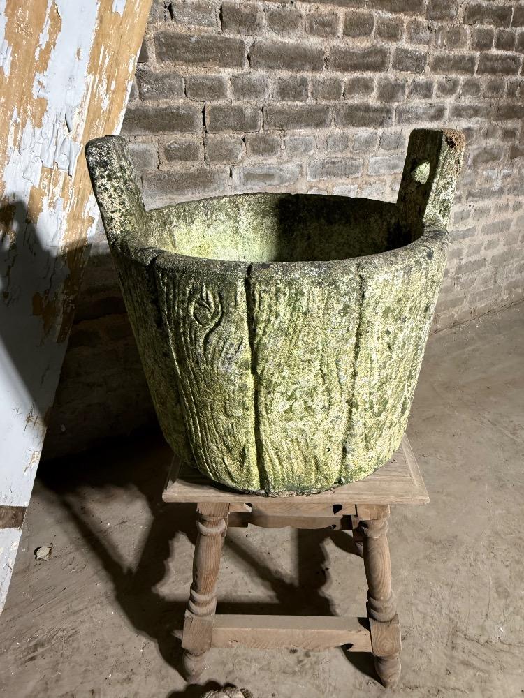 PAIR OF CONCRETE PLANTERS, MID-20TH CENTURY