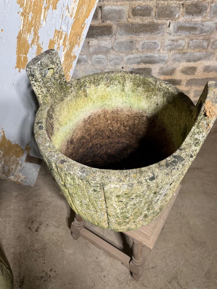 PAIR OF CONCRETE PLANTERS, MID-20TH CENTURY