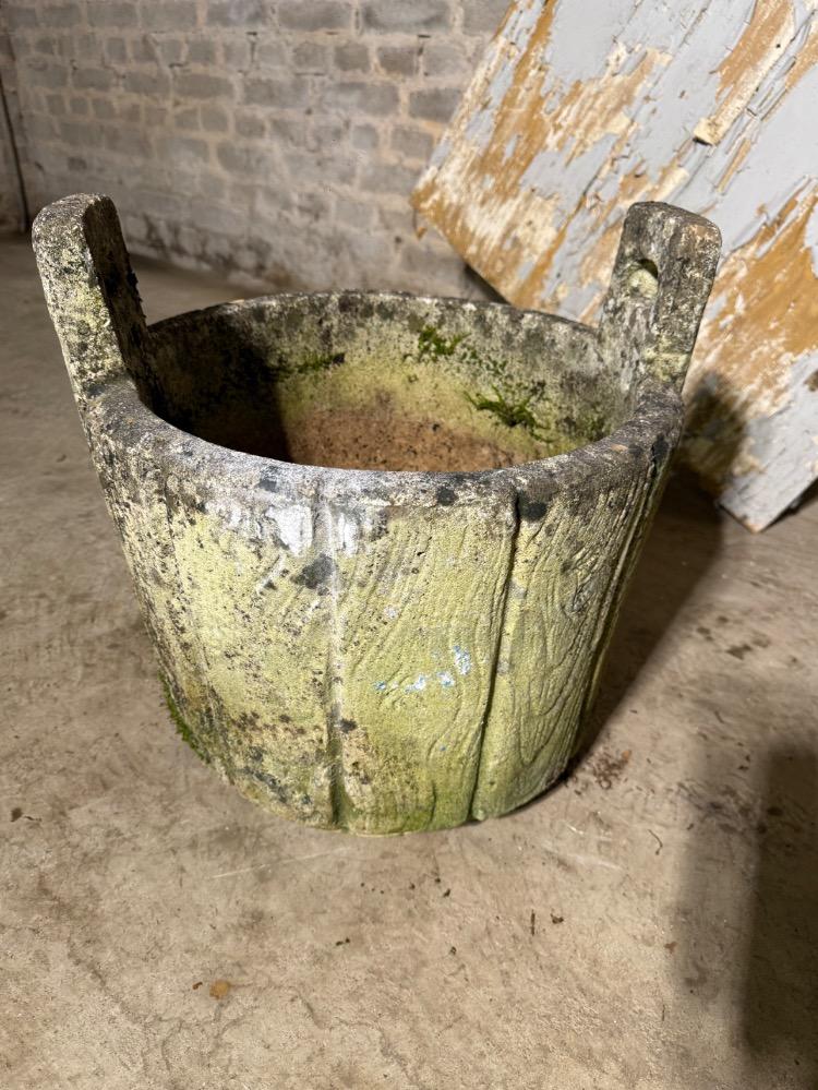 PAIR OF CONCRETE PLANTERS, MID-20TH CENTURY