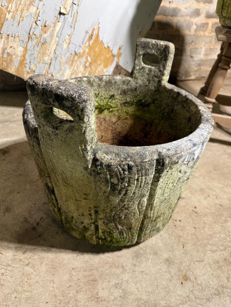 PAIR OF CONCRETE PLANTERS, MID-20TH CENTURY