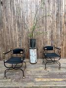 Pair of curule chairs, mid-20th century 