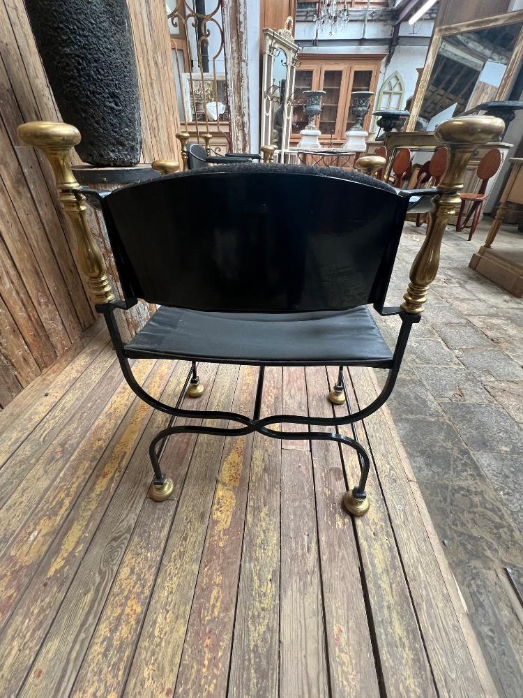 Pair of curule chairs, mid-20th century 