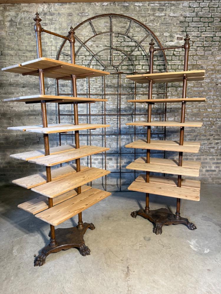 PAIR OF DISPLAY SHELVES, LATE 19TH CENTURY