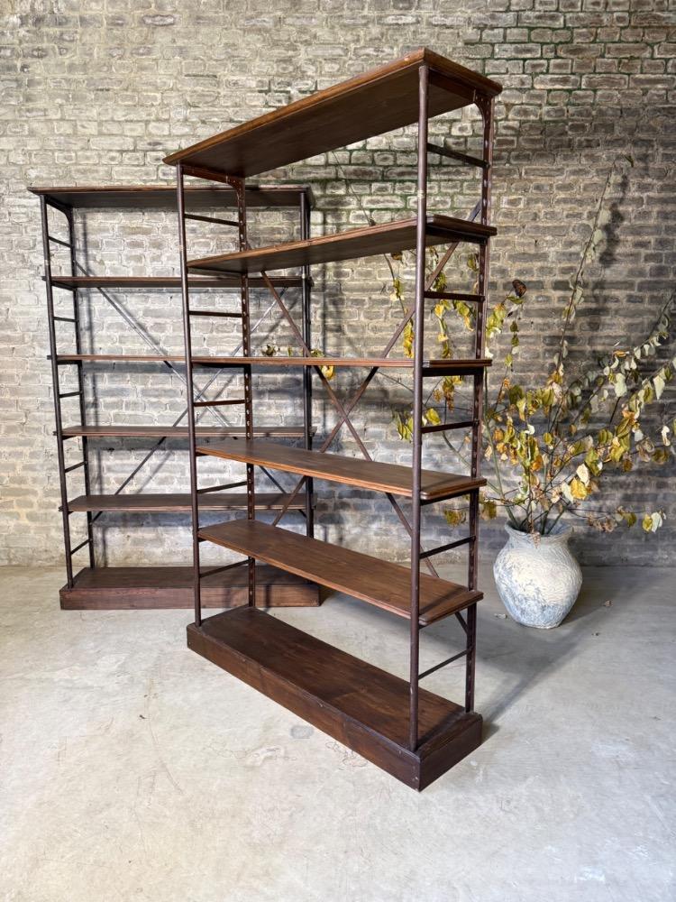 PAIR OF MODULAR SHELVES BY TH. SCHERF, LATE 19TH CENTURY