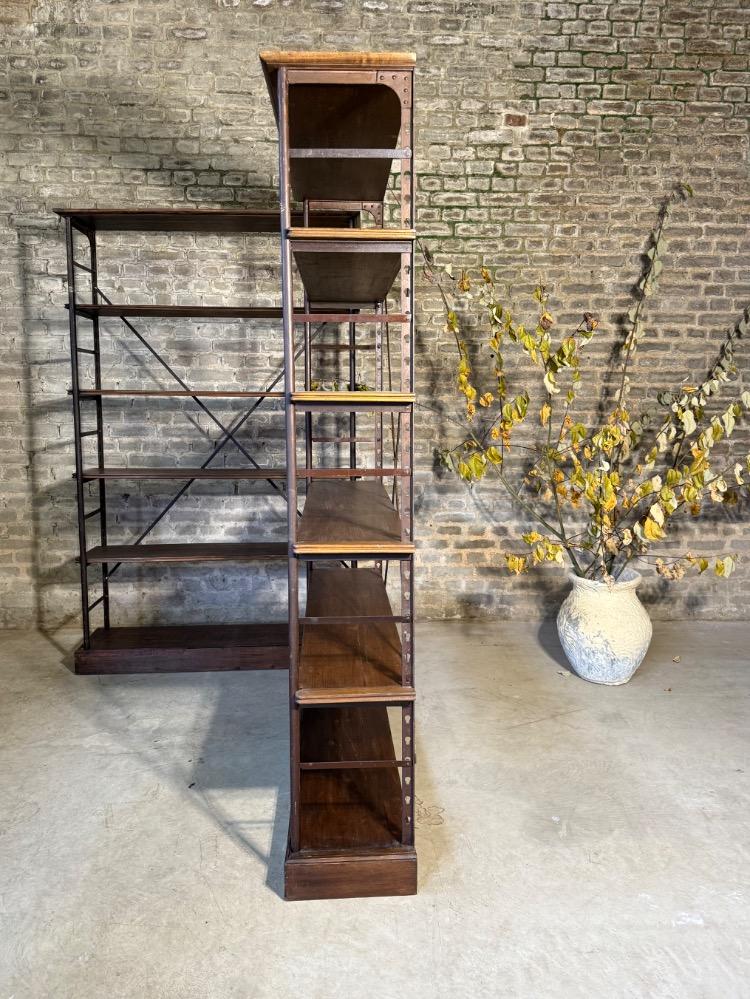 PAIR OF MODULAR SHELVES BY TH. SCHERF, LATE 19TH CENTURY