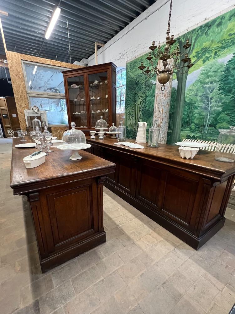 Pair of oak counters, early 20th century 