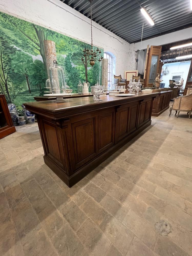 Pair of oak counters, early 20th century 