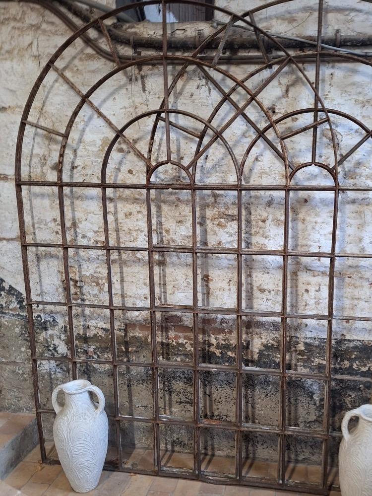 Pair of orangery windows, early 20th century 