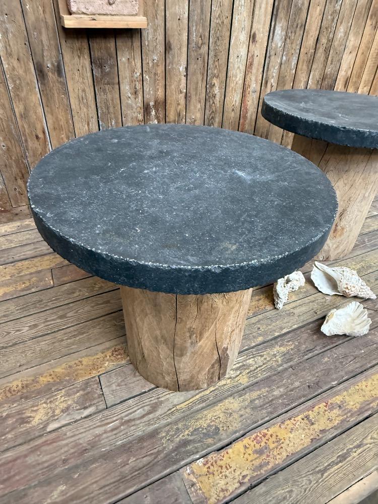 Pair of primitive coffee table, 20th century 