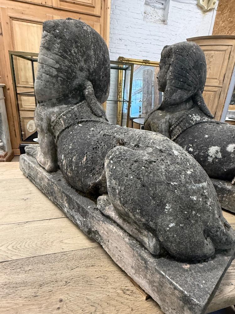 PAIR OF SPHINXES, EARLY 20TH CENTURY