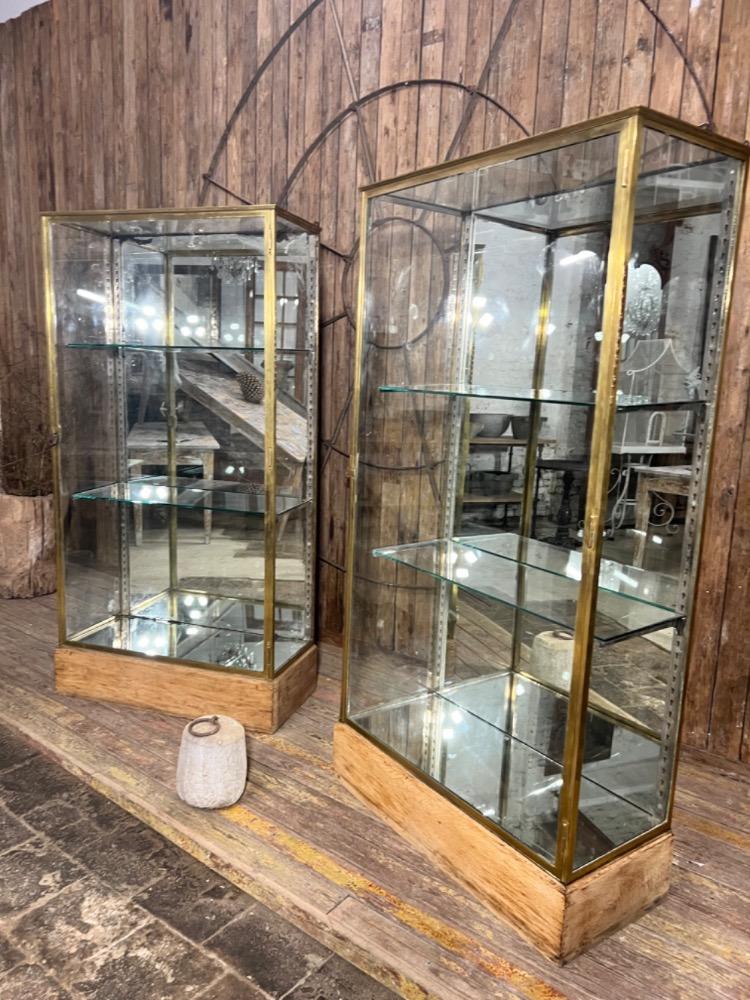 Pair of store display cases, early 20th century