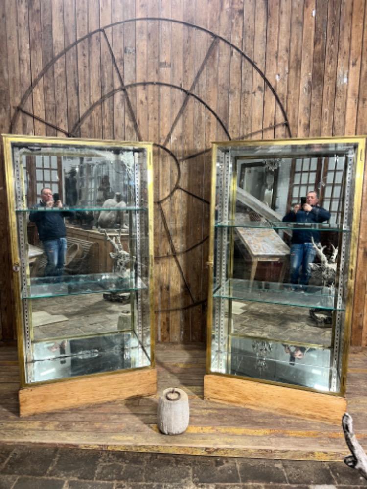 Pair of store display cases, early 20th century