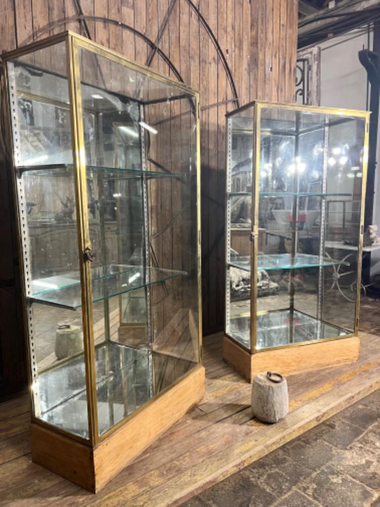 Pair of store display cases, early 20th century